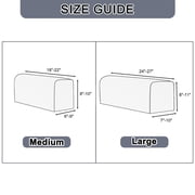 Couch Arm Covers, Sofa Armrest Protectors, Stretchable Anti-Slip Furniture Guards For Spills Stains Wear And Tear, Spandex Fabric Machine Washable Universal Fit For