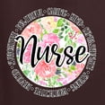 thumbnail image 2 of Floral Nurse Appreciation Pop Culture Tri-Blend Racerback Tank Top, Brown, Large, 2 of 5