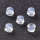 thumbnail image 2 of Silicone Ear Nuts Earring Backs for Stud Earring Making Clear 5.5x4.5mm Hole: 1mm, 2 of 3