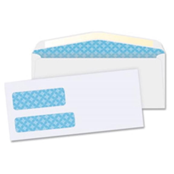 Double Window Envelopes- No. 9- 3-.88in.x8-.88in.- White
