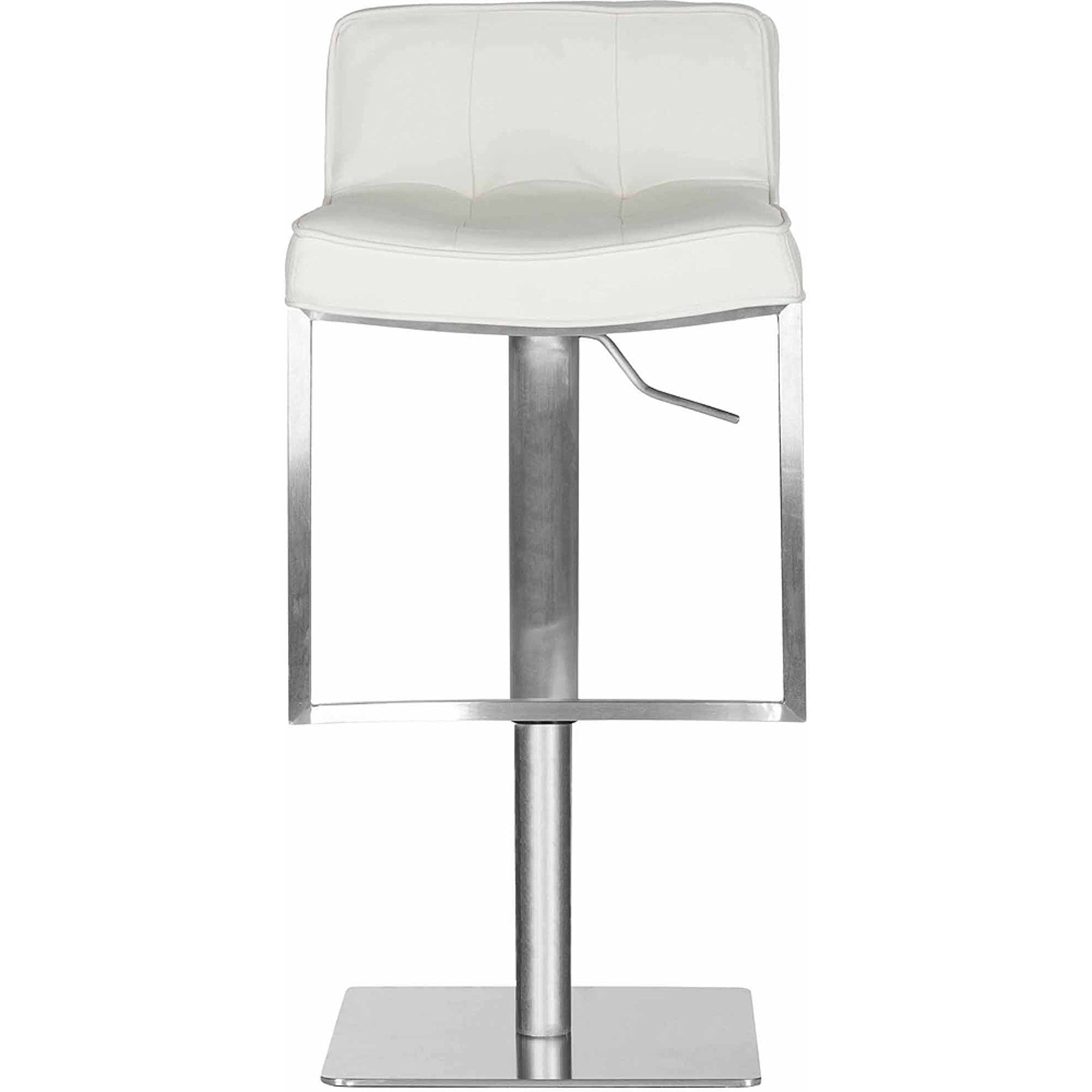 SAFAVIEH Newman Modern Swivel Bar Stool with Foot Rest, White