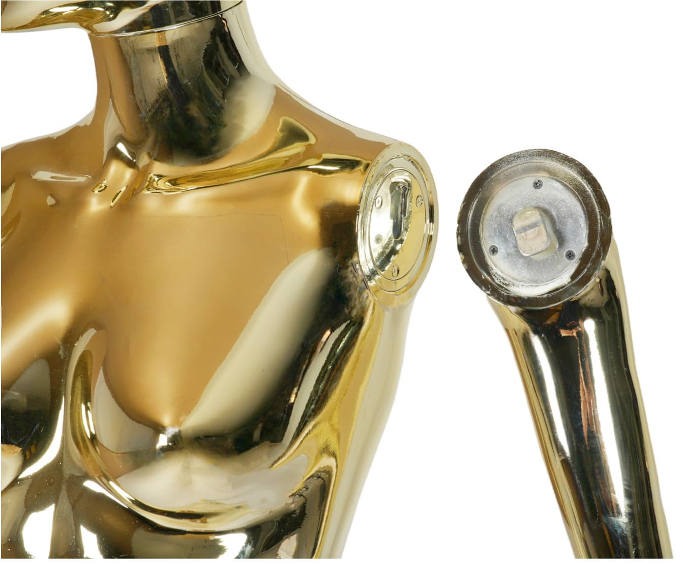 70 in Gold Female Mannequin Dress Form Display - Manikin Torso Stand Realistic Full Body Mannequin for Retail Clothing Shops