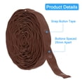 thumbnail image 3 of Uxcell 6 Yard Snap Button Tape for Sewing Cotton Snap Button Trim Fastener Buckles Tape for Clothes DIY, Dark Brown, 3 of 7