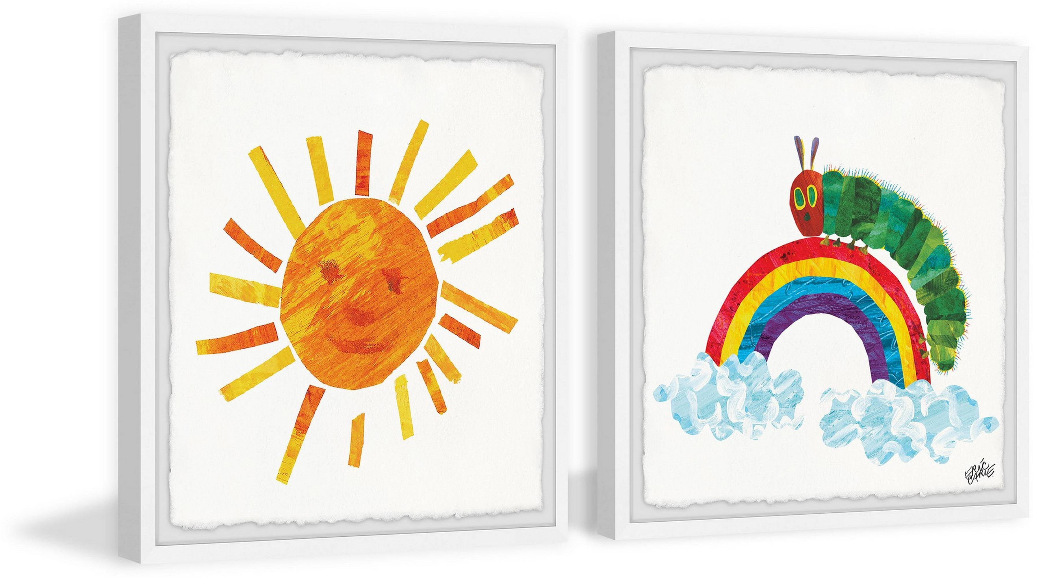 Marmont Hill Printed Insects Framed Art Prints, Set of 2, by Eric Carle