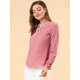 thumbnail image 4 of Blusa con volantes y lazo Allegra K Corazones rosados M para mujer, 4 of 6