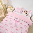 thumbnail image 3 of Erosebridal Coquette Bowtie Duvet Cover Set For Kids,Pink Letter X Monogram Bedding Full,Pink Reversible,3pcs(No Comforter), 3 of 6