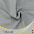 thumbnail image 6 of Color Sense 100% Cotton Waffle Weave Throw Blanket- Lightweight, Soft and Warm for Couch, Sofa and Bed- Full/Queen (90"X90") Light Gray, 6 of 7