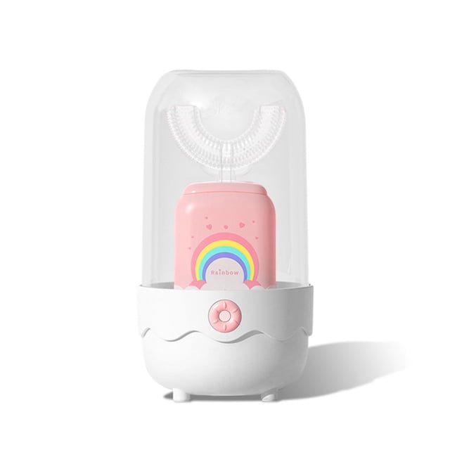 Cepillo de dientes eléctrico recargable para bebés en forma de U Diseño de dibujos animados Portátil 5 niveles Herramienta de limpieza de dientes sónicos Suministros para el cuidado de la boca Tipo 1 Eigraketly CE001596-01B
