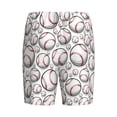 thumbnail image 2 of Lsque Cute Baseball Mens Sleep Pajama Shorts,Short Pajama Pants, Cotton Ultra-Soft Knit-4X-Large, 2 of 9