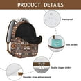 thumbnail image 4 of Earthy Rustic Style Waterproof Backpack for Student, Durable Composite Oxford Cloth, Adjustable Straps, Large Capacity School Bag Featuring Tribal and Floral Patterns, Perfect for Travel, 4 of 5