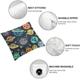 thumbnail image 6 of Acheng  Throw Pillow Covers Solar System,Pillowcase Cushion Covers for Couch Bed, Square Decorative Pillow Cover Home Sofa Bedroom Car, Set of 2 White(Two Size Print) 18x18in, 6 of 7