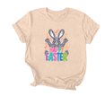 thumbnail image 2 of Mujeres Manga Corta Tops Impreso Cuello Redondo Camiseta Superior, Poliéster Spandex Vintage Humor, 2 of 4