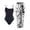 Black, variant on Two Piece Swimwear High Waist Tankini With Skirt Cover Up Swimming Suits for Women Bathing Suit Poolside Outfit