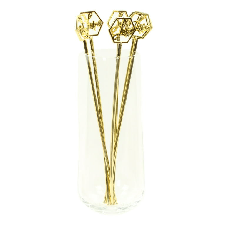 Cocktail Swizzle Sticks 7.2' 8'' Gold Silver Rose Gold Drink