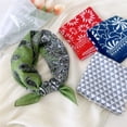 thumbnail image 3 of Nvzi Elegante bufanda cuadrada pequeña, nueva diadema de primavera, bufanda de algodón y cáñamo estampada versátil, 1 pieza (gris), 3 of 4