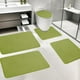 thumbnail image 1 of Juego de alfombras de baño de espuma alfombras de baño de una pieza con forro polar grueso y suave absorbentes de agua y lavables a máquina con reverso antideslizante para mayor, 1 of 9
