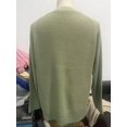 thumbnail image 4 of Men's Waffle Knit Crew Neck Pullover Sweater Long Sleeve Casual Solid Color Top, 4 of 5