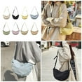 thumbnail image 2 of Women Shoulder Bag Korean Styles Dumplings Bag Pleated Messenger Bag Solid Color Crossbody Bag for Commuting Daily, 2 of 21