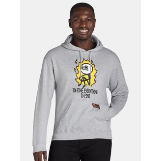 "Normal Isn't Coming Back" Graphic Hoodie - Men's Oversized Pullover Hooded Sweatshirt, Long Sleeve, D-Grey XXL