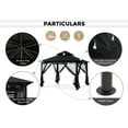 thumbnail image 3 of MASTERCANOPY 9 x 9ft Patio Gazebo with Double Roof and Mesh Walls, Black, 3 of 8