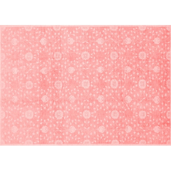 Ahgly Company Machine Washable Indoor Rectangle Oriental Red Traditional Area Rugs, 4' x 6'