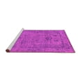 thumbnail image 2 of Ahgly Company Machine Washable Indoor Round Oriental Pink Industrial Area Rugs, 8' Round, 2 of 4