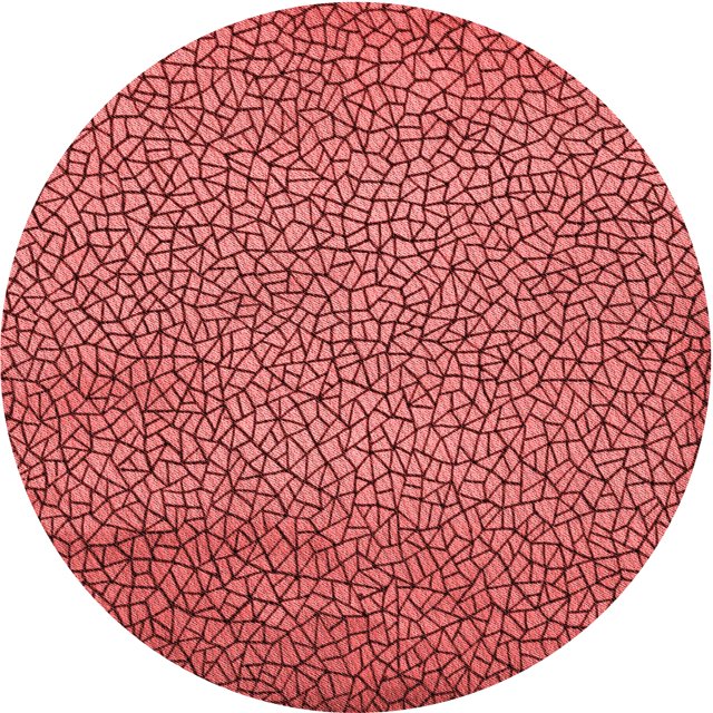 Ahgly Company Tapis d'Intérieur Ronds Transitionnels Rouges Lavables à la Machine, 4 Pieds Rond