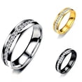 thumbnail image 2 of EOEMY Fashion Wedding Design Stainless Steel Exquisite Jewelry Ring Gift Women Sz6-12~-Gold-7, 2 of 8