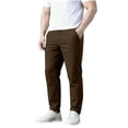 thumbnail image 4 of Turilly Men Solid Color With Elastic Waist Casual Clothes Pockets Full Length Pants, 4 of 6
