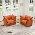 thumbnail image 4 of Modern Chenille Fabric Armchairs Set for Various Spaces, 85cm Deep Seat, 4 of 25