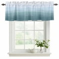 thumbnail image 2 of Coastal Wave Valances for Windows, Decorative Rod Pocket Window Valance Curtains, Summer Ocean Nautical Beach Ombre Sky Blue Short Curtain Drapes for Kitchen/Living Room, 2 Panels, 42" W x 18" L, 2 of 8