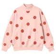 thumbnail image 5 of WhouRiu Girls Casual Neck Sweatshirts Fall Cozy Polka Dot Print Pullover Sweatshirt 2-15 Years, 5 of 6