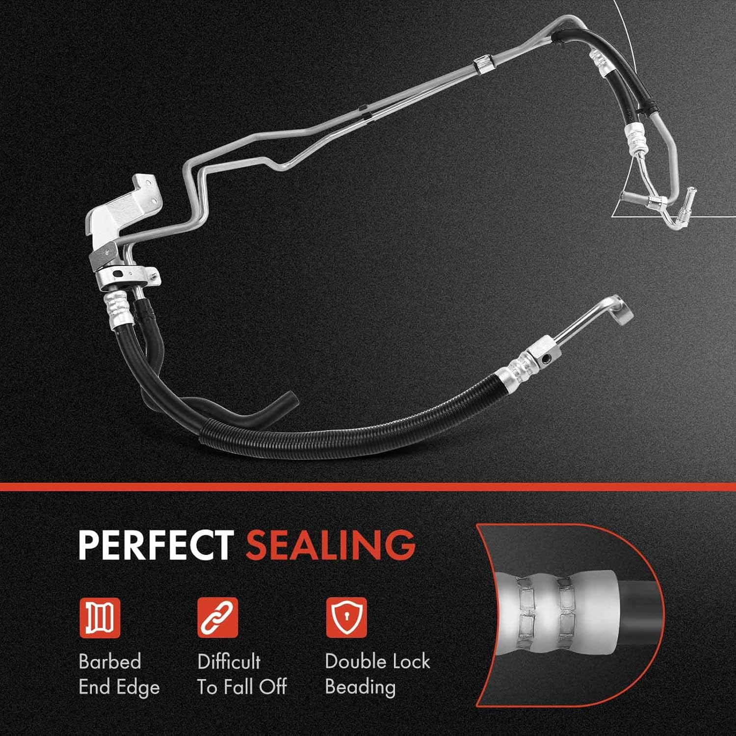 A-Premium Power Steering Pressure & Return Hoses Line Assembly Compatible with Nissan Frontier 2001-2004, Xterra 2001-2004, 3.3L, Pump to Rack/Gear to Reservoir/Cooler