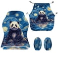 thumbnail image 4 of Whosucclay Panda Starry Night Print Gaming Chair Cover with Armrest Covers 4 Pieces Stretch Racing Computer Chair Slipcover Set Washable Rotating Desk Chairs Protector Cover, 4 of 8