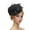 Black, variant on Women's Retro French Top Hat Headdress Feather Head Flower Evening Lady Hair Accessories Headdress