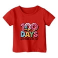 thumbnail image 4 of Tfken Summer Girls Tshirts Print Crew Neck Short Sleeve Tops Trendy Casual Back To School Children Soft Tops Red Size 8-9 Years, 4 of 4