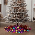 thumbnail image 4 of Bingfone Christmas Tree Skirt Mat Christmas Decoration Interior 30" -Colorful Hearts, 4 of 6