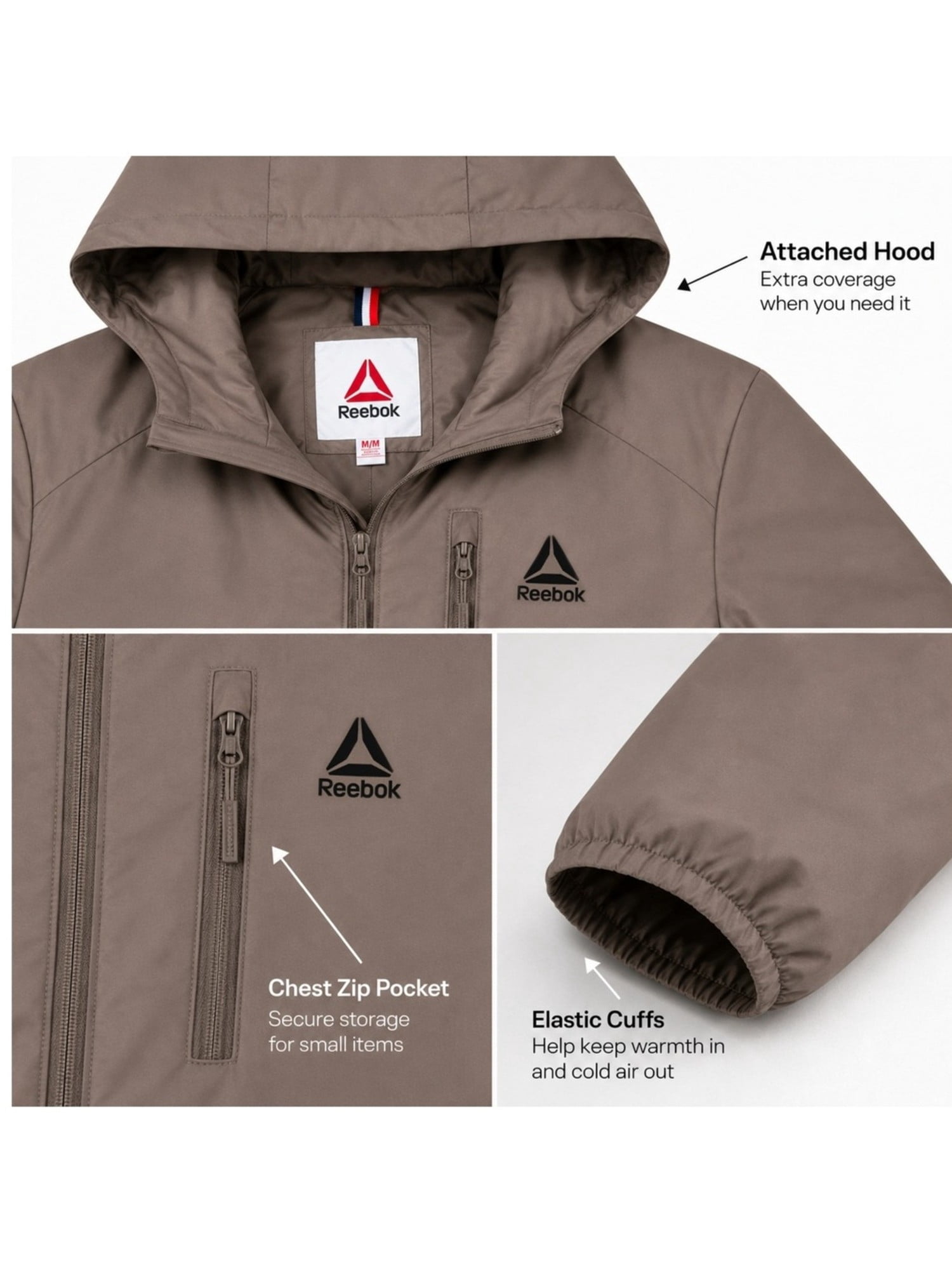 Reebok Men's and Big Men's Delta Lite Jacket, Sizes S-3XL
