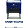 thumbnail image 2 of Vivid Stamp Payment Received By Date Self Inking Rubber Stamp (Blue Ink) - Medium, 2 of 2