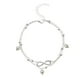 thumbnail image 4 of Qarigey Niñas tobillera pie adorno pies cadenas para vestido decoración perla/8 formas plata Perla/forma 8 Plata 10piezas Qarigey CBP200246, 4 of 4