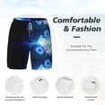 thumbnail image 4 of Kdxio Casino Print Men'S Swim Trunks With Compression Liner 7 Inch Inseam Quick Dry Swim Shorts, 4 of 7
