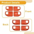 thumbnail image 4 of Cubierta de Tazón de Mango de Puerta Interior para Jeep Wrangler JK 4DR 2011-2017 Marco de Decoración de Mango Interior Naranja ABS 4 Pcs, 4 of 6
