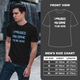 thumbnail image 4 of Greenyef Graphics I Paused My Game to Be Here Gamer Gift Funny Tee Men's T-Shirt Style-10 (Black & Sky Blue, Medium), 4 of 6