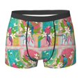 thumbnail image 6 of Men's Boxer Briefs, Exotic Colorful Parrot Flower Soft Comfy Mens Underwear Boxer Briefs Breathable With Widen Waist, 6 of 7