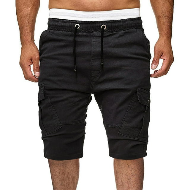 Diufon Men's Athletic Shorts Drawstring Waisted Outdoor Sport Shorts Spring Summer Hiking Shorts with Pockets