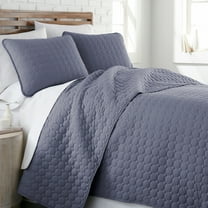 Southshore Fine Linens Oversized Quilt Bedding Set lightweight, bedspread 3-Piece, two matching shams, Denim, King / California King