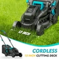thumbnail image 3 of 13 inch Brushless Lawn Mower,20V Electric Cordless Lawn Mowers for Garden,5 Heights Adjustment with 2x4.0Ah Battery & Charger for Garden/Yard/Farm, 3 of 9