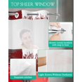 thumbnail image 4 of No Hook Shower Curtain with Snap in Liner, Abstract Geometric Red Oil Painting Hotel Shower Curtains for Bathroom, Washable Shower Curtain Liner Set with Mesh Top Window, 72”x78”, 4 of 6