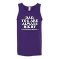 thumbnail image 2 of Wild Bobby,Dad You Are Always Right Unless Mom's Home, Funny Father's Day Father's Day Men Graphic Tank Top, Purple, Large, 2 of 3