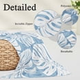 thumbnail image 3 of Light Blue Monstera Deliciosa Throw Pillow Cover 16 x 24 Inch Decorative Pillow Cover Summer Botanical Tropical Lumbar Pillowcase Seasonal Rectangle Cushion Case for Couch Sofa Bed Living Room, 3 of 9